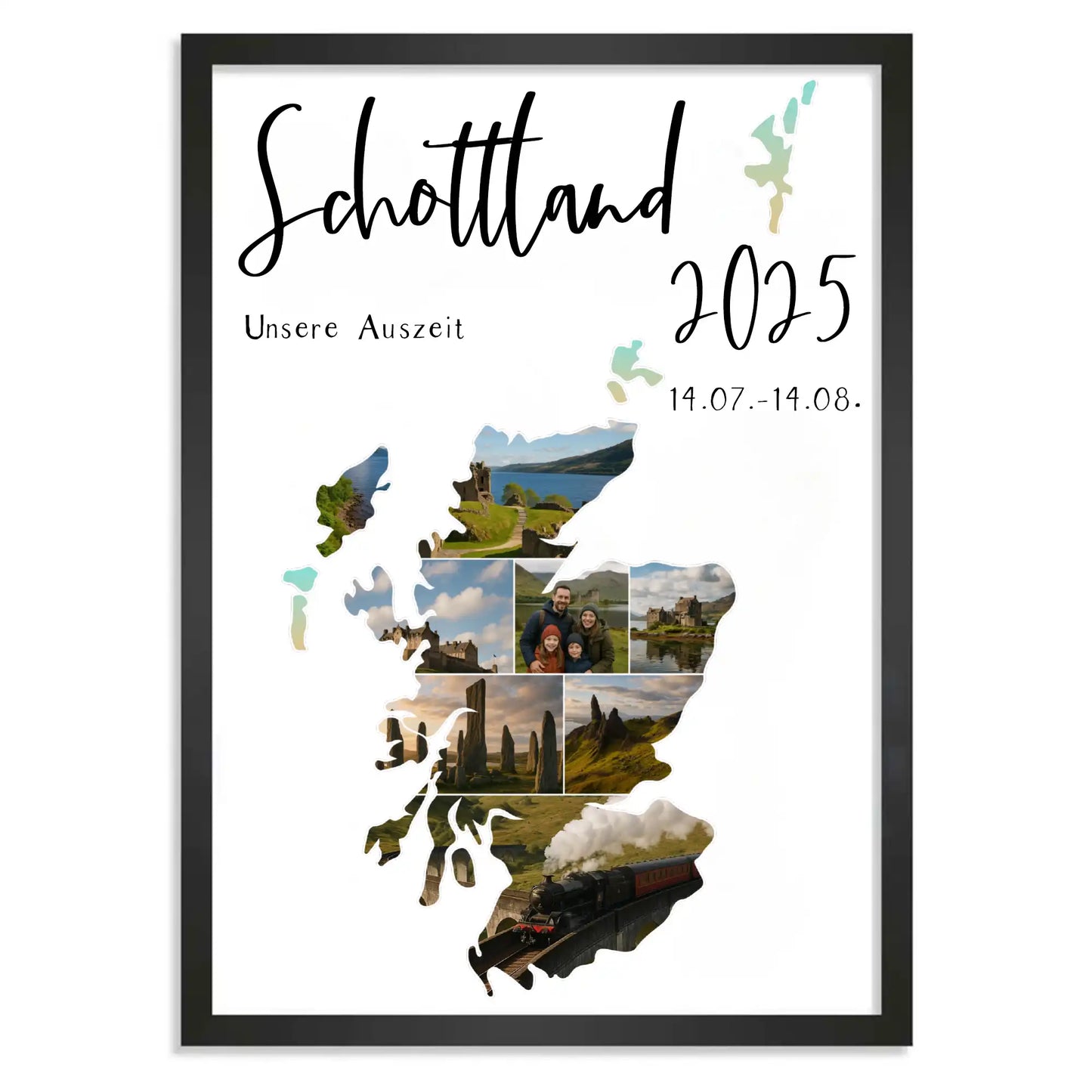 Personalisiertes Poster "Unser Urlaub"