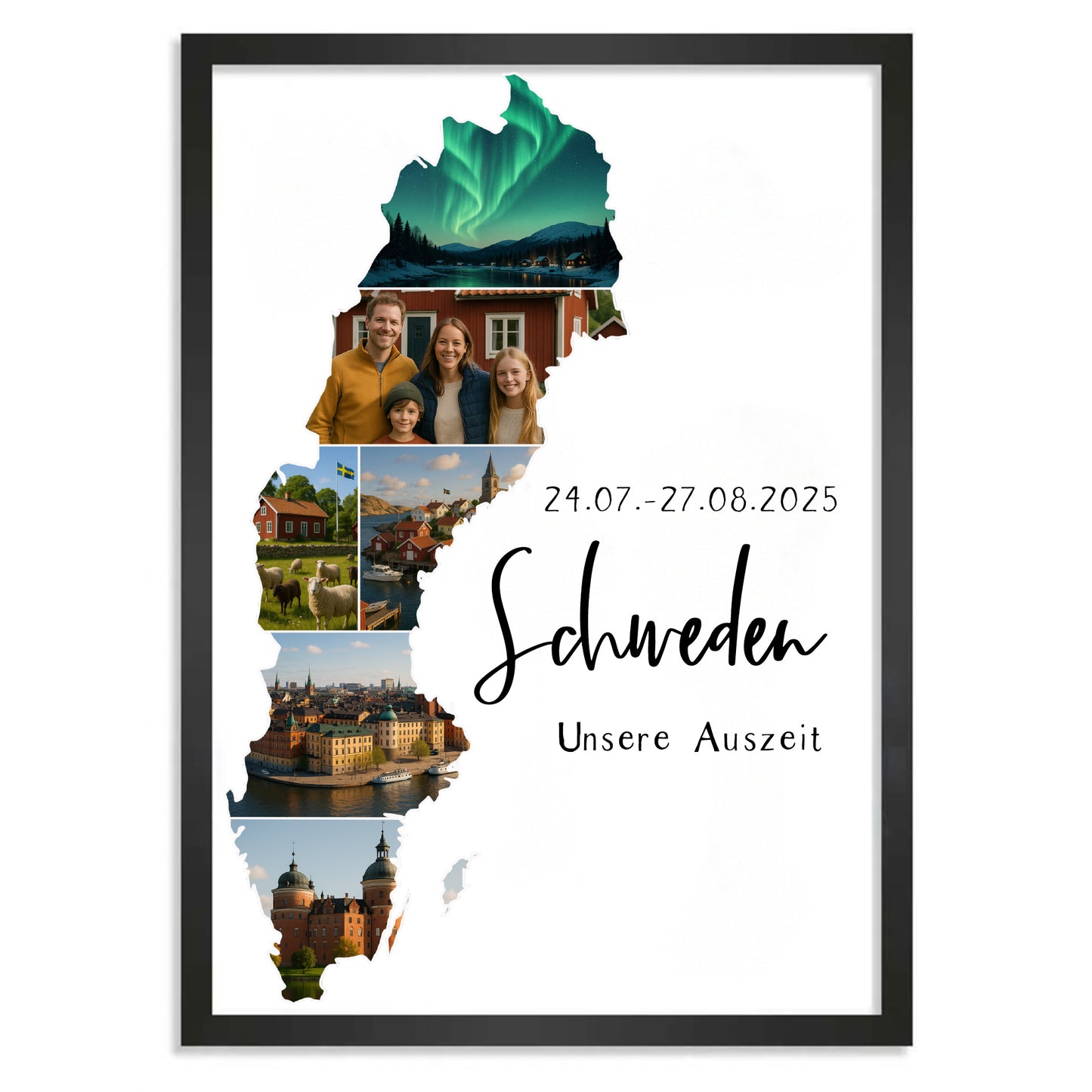 Personalisiertes Poster "Unser Urlaub"