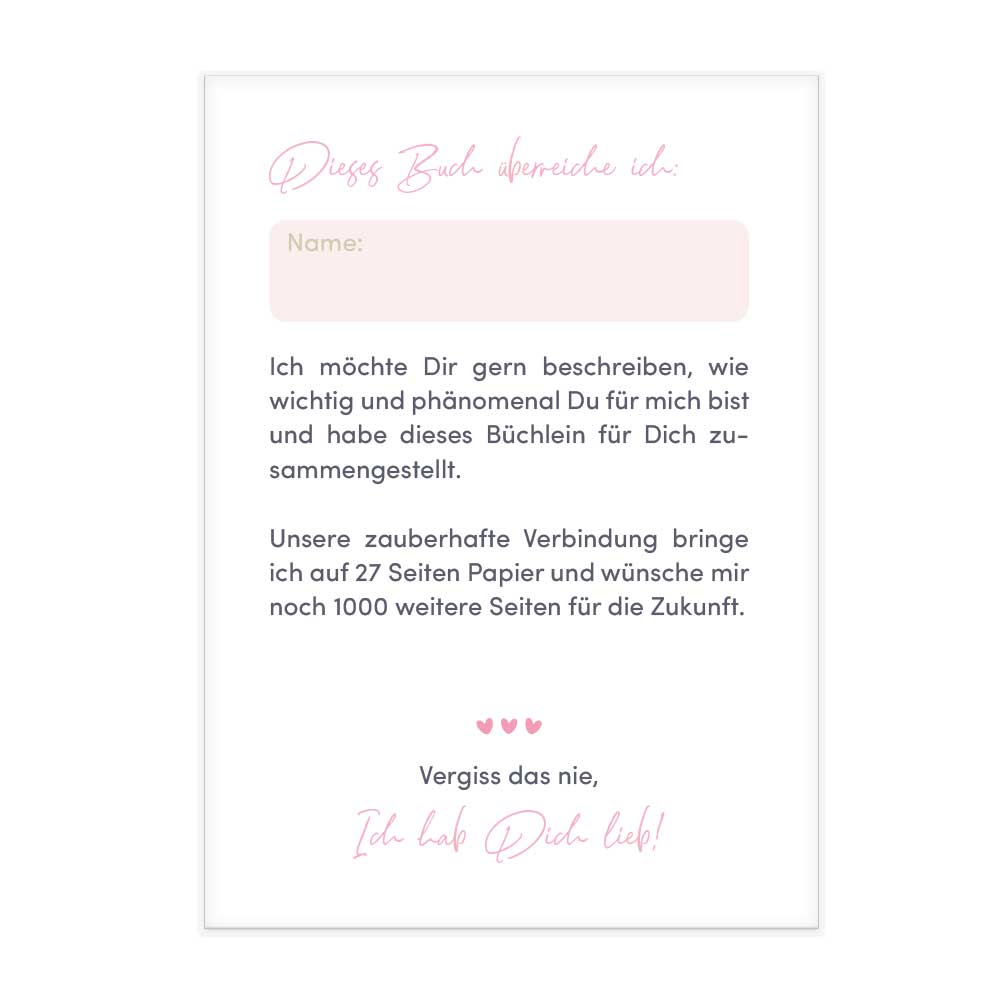 Heft mit Liebeserklärung zum Ausfüllen, Bekleben und Verschenken | 36 Seiten im A5-Format