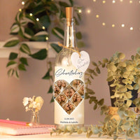 Personalisierte Lichterflasche "Fotocollage #5 Herz"