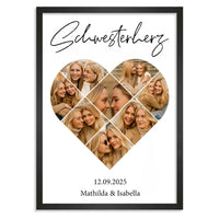 Personalisiertes Poster "Fotocollage #5 Herz"