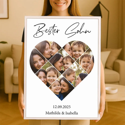 Personalisiertes Wandbild "Fotocollage #5 Herz"