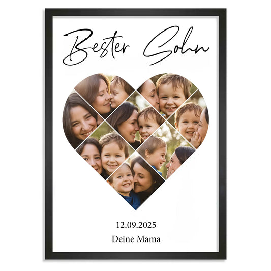 Personalisiertes Poster "Fotocollage #5 Herz"
