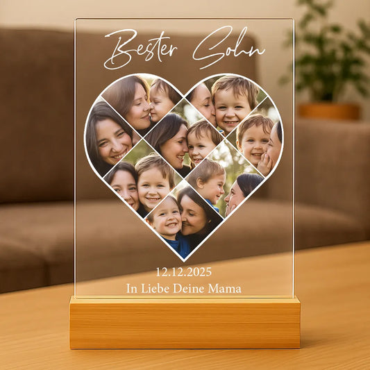 Personalisiertes Bild auf Acrylglas "Fotocollage #5 Herz"