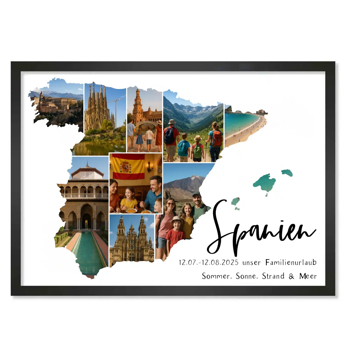Personalisiertes Poster "Unser Urlaub"
