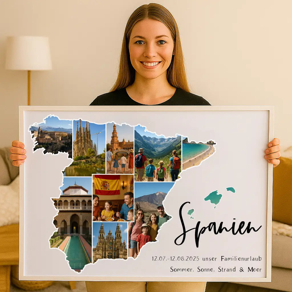 Personalisiertes Wandbild "Unser Urlaub"