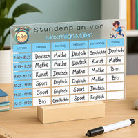 Personalisierter Stundenplan auf Acrylglas "Mein Stundenplan"