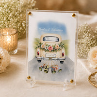 Geldgeschenk: Acrylglas Wunscherfüller "Auto" zur Hochzeit