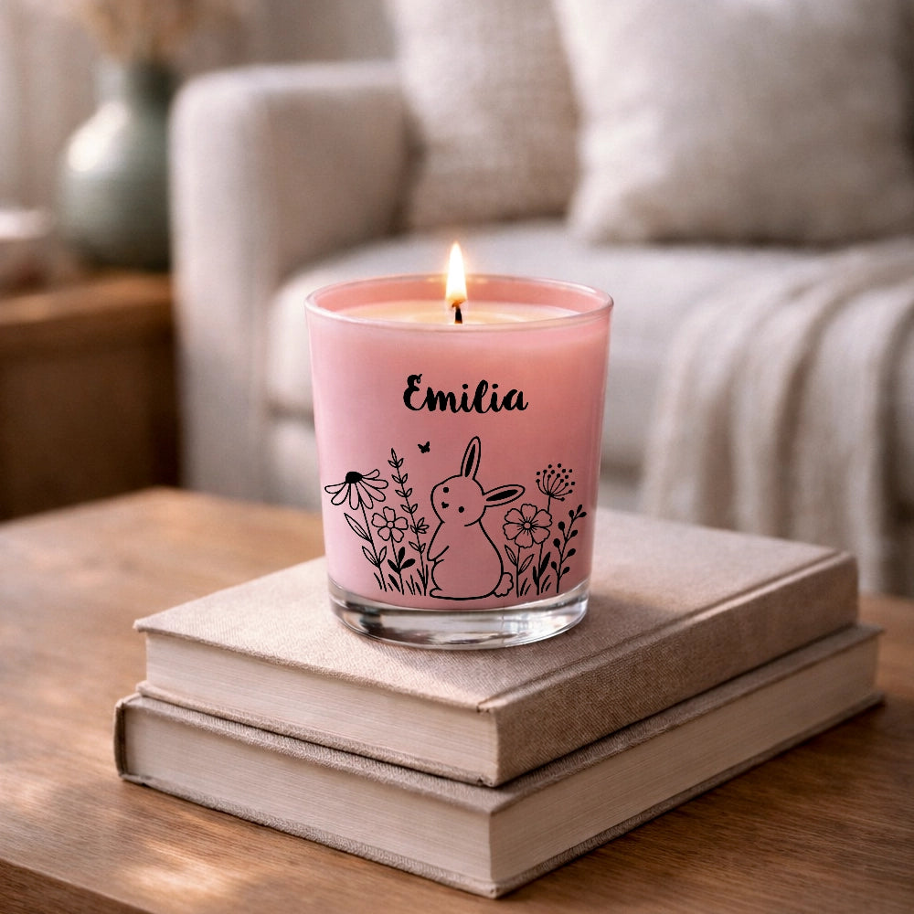 Personalisierte Oster-Duftkerze im Glas