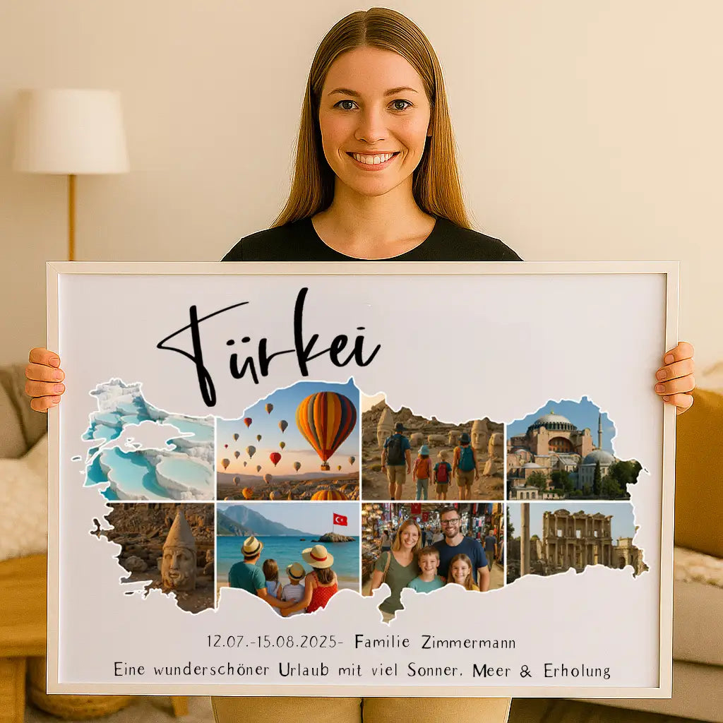 Personalisiertes Wandbild "Unser Urlaub"