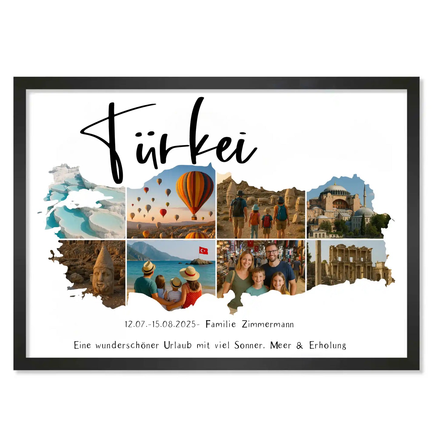 Personalisiertes Poster "Unser Urlaub"