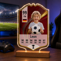 National-Team Kinder Fußball ID Card - Personalisierte Led-Lampe