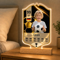 National-Team Kinder Fußball ID Card - Personalisierte Led-Lampe