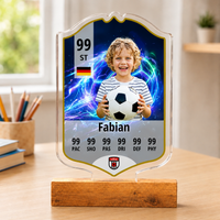 Verein Kinder Fußball ID Card - Personalisiertes Acryl-Bild