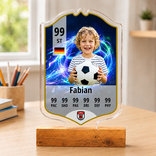 Verein Kinder Fußball ID Card - Personalisiertes Acryl-Bild
