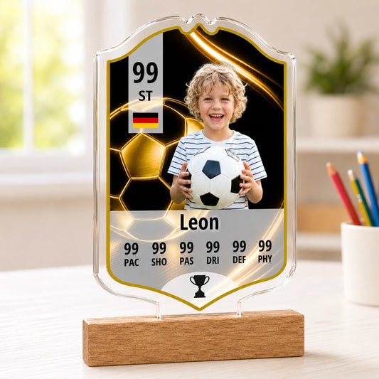 National-Team Kinder Fußball ID Card - Personalisiertes Acryl-Bild
