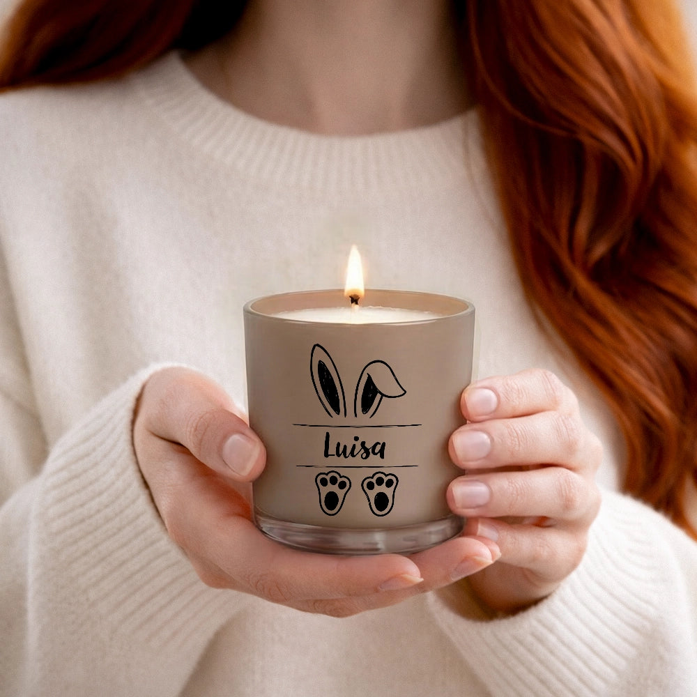 Personalisierte Oster-Duftkerze im Glas