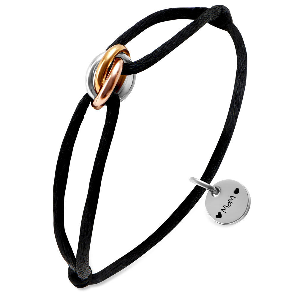 Drei-Ringe Armband mit dezentem Gravurplättchen