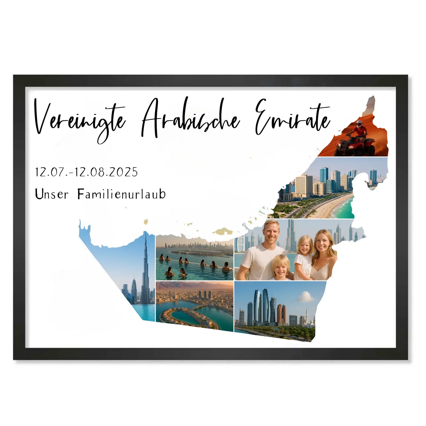 Personalisiertes Poster "Unser Urlaub"