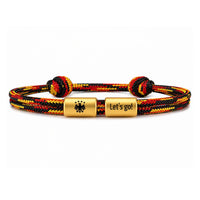 DEUTSCHLAND Segeltau Armband  mit 2 Gravuren (Bild & Text)