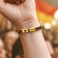 DEUTSCHLAND Segeltau Armband  mit 2 Gravuren (Bild & Text)