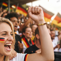 DEUTSCHLAND Segeltau Armband  mit 2 Gravuren (Bild & Text)