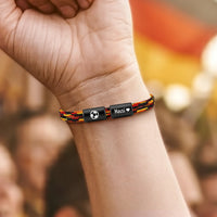 DEUTSCHLAND Segeltau Armband  mit 2 Gravuren (Bild & Text)