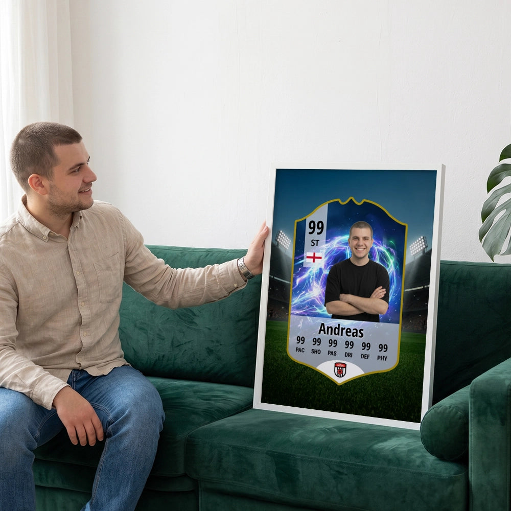 Verein Kinder Fußball ID Card - Personalisiertes Wandbild