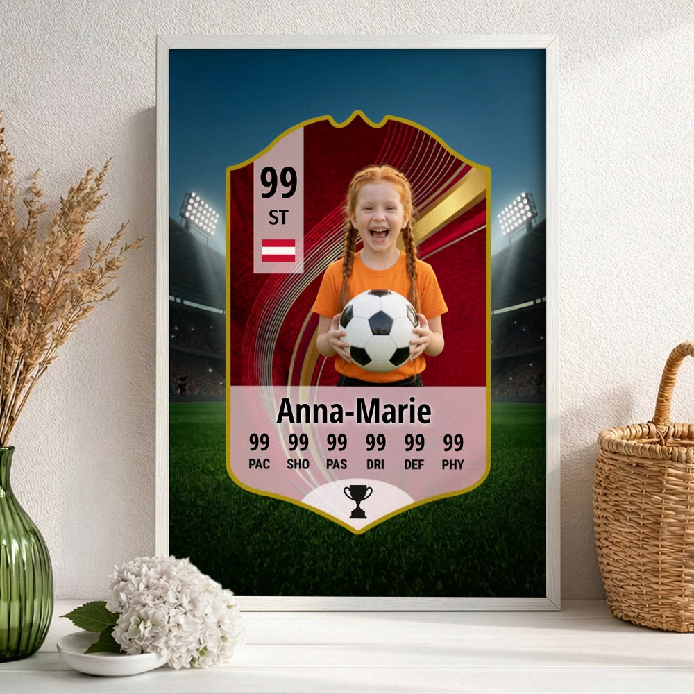 National-Team Kinder Fußball ID Card - Personalisiertes Wandbild