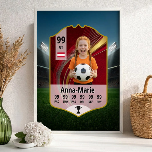 National-Team Kinder Fußball ID Card - Personalisiertes Wandbild