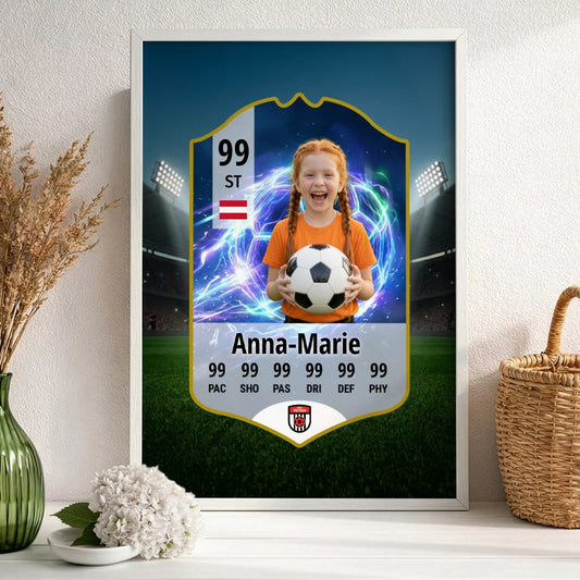 Verein Kinder Fußball ID Card - Personalisiertes Wandbild