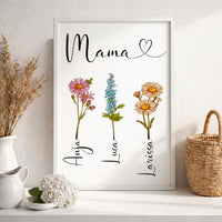 Personalisiertes Poster "Geburtsblume"