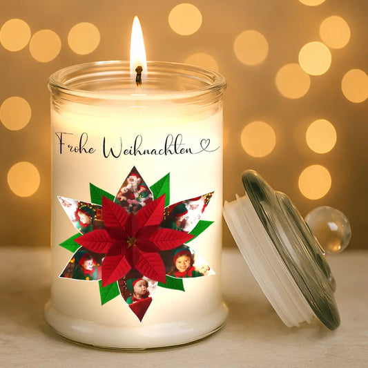 Personalisierte Duftkerze "Fotocollage #7 Blume"