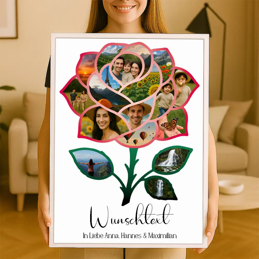Personalisiertes Wandbild "Fotocollage #7 Blume"