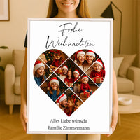 Personalisiertes Wandbild "Fotocollage #5 Herz"