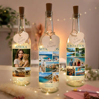 Personalisierte Lichterflasche "Unser Urlaub #2"