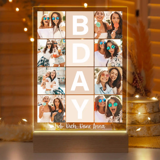 Personalisierte LED-Lampe aus Acrylglas "Fotocollage #4"