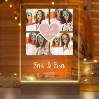Personalisierte LED-Lampe aus Acrylglas "Fotocollage #2"