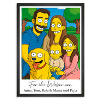 Personalisiertes Poster "Unsere gelbe Familie"