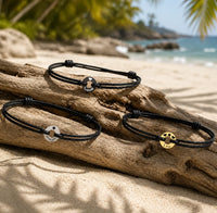 Für Herren: Dezentes Segeltau-Gravur-Armband "Circle"