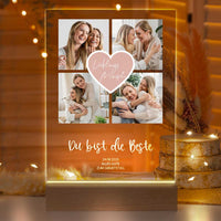 Personalisierte LED-Lampe aus Acrylglas "Fotocollage #2"
