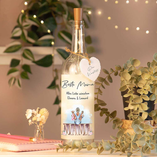 Personalisierte Lichterflasche "My Family"