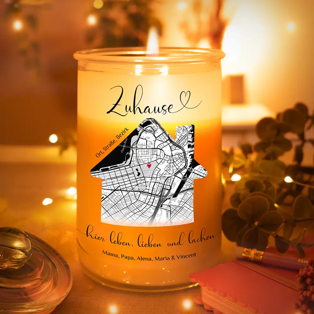 Personalisierte Duftkerze "Unser Zuhause"