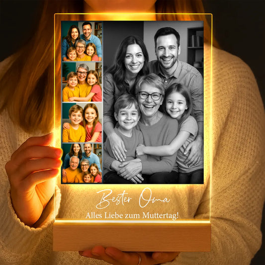 Personalisierte LED-Lampe aus Acrylglas "Fotocollage #8"