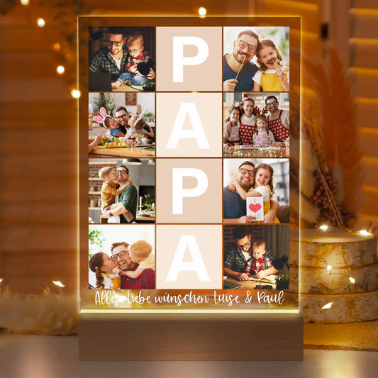 Personalisierte LED-Lampe aus Acrylglas "Fotocollage #4"