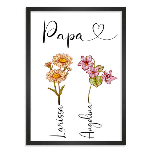 Personalisiertes Poster "Geburtsblume"