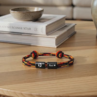 DEUTSCHLAND Segeltau Armband  mit 2 Gravuren (Bild & Text)