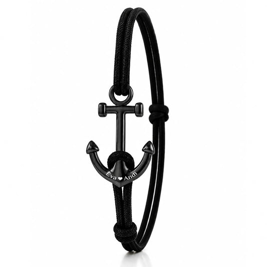 Für Herren: Segeltau-Anker-Armband