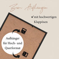 DIN A2 Bilderrahmen | Schwarz | Echtholz | Nachhaltige Forstwirtschaft