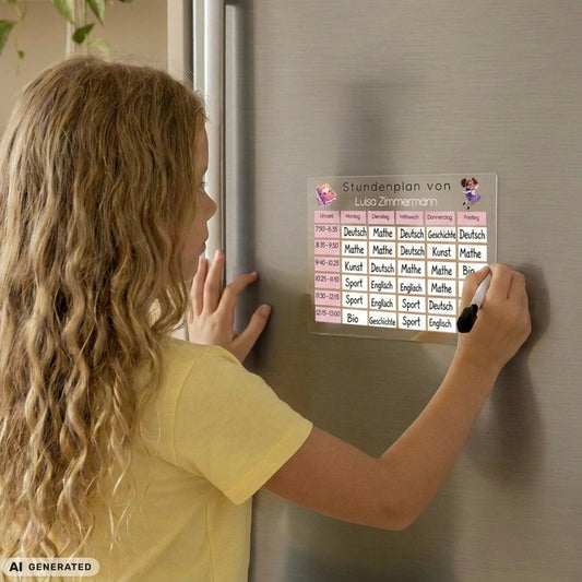 Personalisierter Stundenplan auf Acrylglas "Mein Stundenplan"